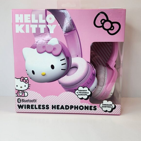 Hello Kitty Bluetooth Over Ear Headphones | Wireless Adjustable | Pink NWT - Picture 1 of 6